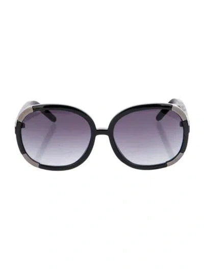 Pre-owned Chloé Oversize Tinted Sunglasses In Black