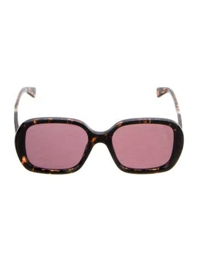 Pre-owned Chloé Oversize Tinted Sunglasses In Brown