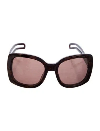 Pre-owned Chloé Oversize Tinted Sunglasses In Brown