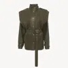 Chloé Blouson Oversize En Cuir Femme Brun Taille 36 100% Cuir D'agneau In Brown