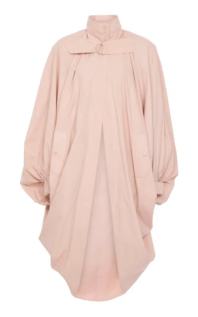 Chloé Oversized Cotton Coat In Pink