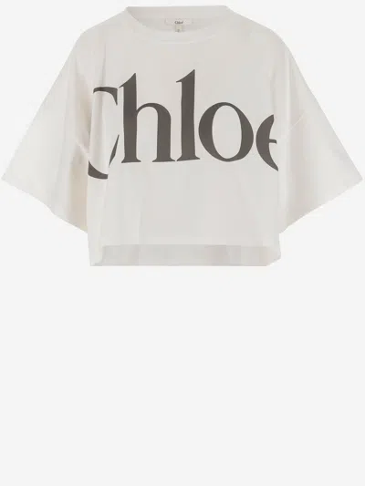 CHLOÉ OVERSIZED CROP T-SHIRT