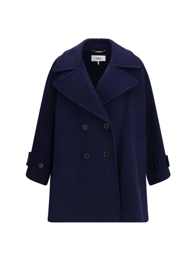 Chloé Oversized Double Breasted Wool Coat