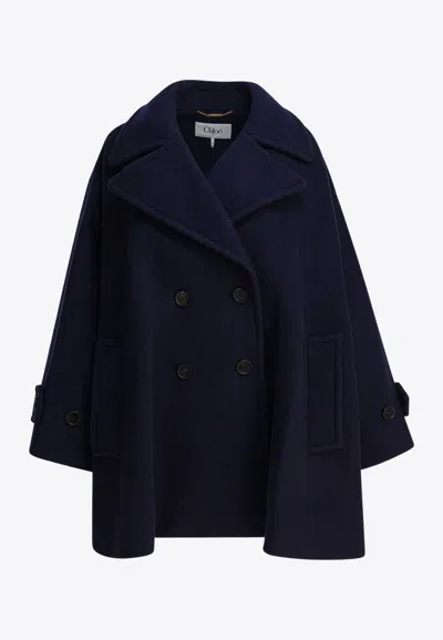 CHLOÉ OVERSIZED DOUBLE-BREASTED WOOL COAT