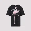 Chloé Women Black Crewneck T-shirt With Maxi Logo Print On The Front In Cotton Woman In Black