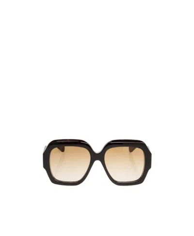 Chloé Oversized-frame Gradient Sunglasses In Nude