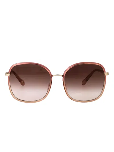 Chloé Chloe Squared Sunglasses Ch0031 S 021 In Pink