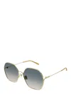 Chloé Oversized Hexagonal-frame Sunglasses In Gray