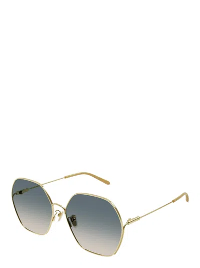 Chloé Oversized Hexagonal-frame Sunglasses In Gray