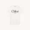 Chloé T-shirt À Logo Oversize En Jersey De Coton Femme Blanc Taille M 100% Coton In White