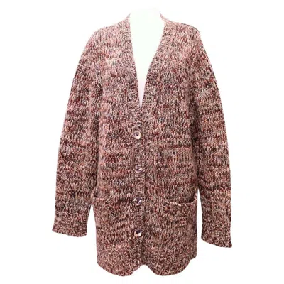 Pre-owned Chloé Oversized Multicolor Knitted Cardigan -s In Brown