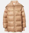 Chloé Oversized Quilted Down Jacket In Beige