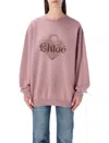 Chloé Oversized Relaxed Sweatshirt In Orange
