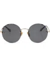 Chloé Oversized Round-frame Sunglasses In Gold