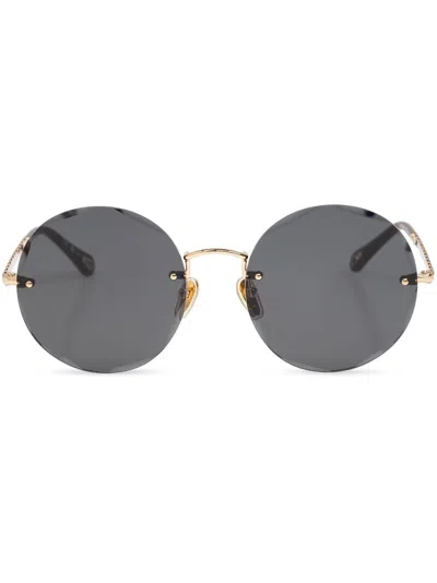 CHLOÉ OVERSIZED ROUND-FRAME SUNGLASSES