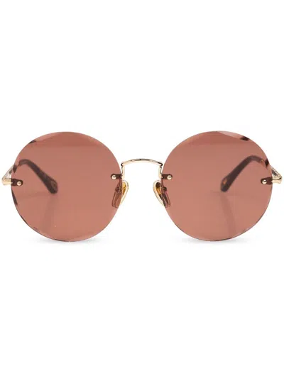 CHLOÉ OVERSIZED ROUND-FRAME SUNGLASSES