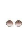 Chloé Oversized Round-frame Sunglasses In Nude