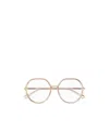 Chloé Oversized Round Glasses In White