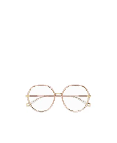 Chloé Oversized Round Glasses In White