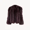 Chloé Oversized Short Coat In Shearling In Purple