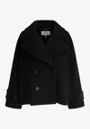 Chloé Oversized Short Coat In Black
