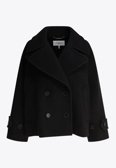 CHLOÉ OVERSIZED SHORT WOOL COAT