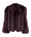 Chloé Oversized Shearling Short Coat In Brown