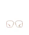Chloé Oversized Square Frame Glasses In Nude
