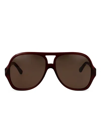 Chloé Pilotenbrille Im Oversized-look