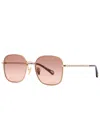 Chloé Chloe Oversized Square-frame Sunglasses In Gold