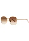 Chloé Chloe Oversized Square-frame Sunglasses In Gold Other