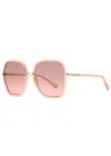 Chloé Chloe Oversized Square-frame Sunglasses In Pink