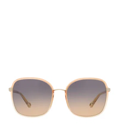 Chloé Oversized Square Sunglasses In Orange