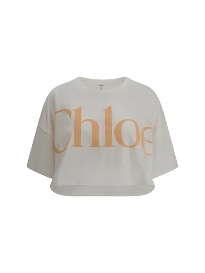 Chloé Oversize Cotton T-shirt In White