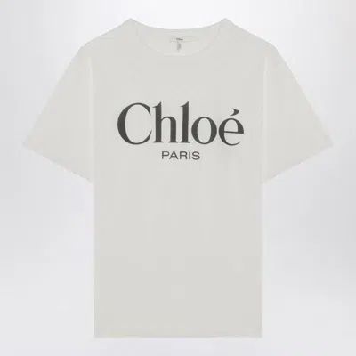 CHLOÉ CHLOÉ OVERSIZED T-SHIRT WITH LOGO