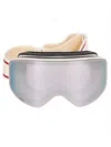 Chloé Oversized White Sunglasses With Reflective Lenses And Sporty Strap In White