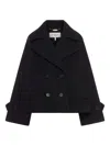 Chloé Double-breasted Notched Lapels Jacket Pockets In Black