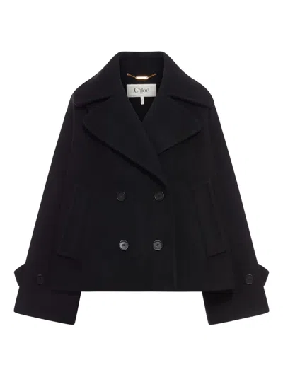 CHLOÉ OVERSIZED WOOL SHORT COAT