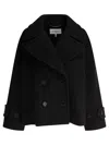 Chloé Oversized Wool Short Coat In Black