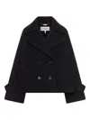 Chloé Double-breasted Notched Lapels Jacket Pockets In Black