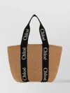 Chloé Oversized Woven Shopping Tote With Contrasting Accents