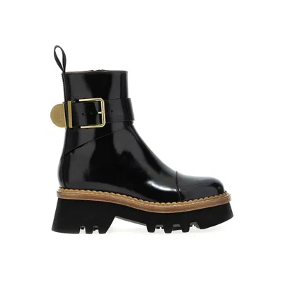 CHLOÉ CHLOE OWENA LEATHER BOOTS WOMEN
