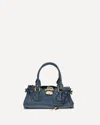 Chloé Womens Tapestry Blue Paddington Leather Top-handle Bag In Gray