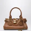 Chloé Chloe Paddington Medium Grained Leather Shoulder Bag In Brown