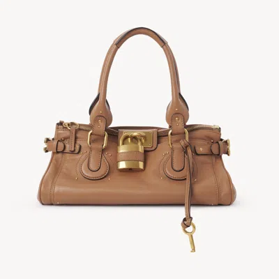 Chloé Sac Paddington En Cuir Grainé Femme Brun Taille Onesize 100% Cuir De Veau