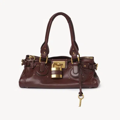 Chloé Sac Paddington En Cuir Grainé Femme Brun Taille Onesize 100% Cuir De Veau