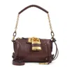 Chloé Crafty Brown Small Paddington Chain Bag In Metallic