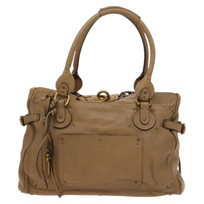 Pre-owned Chloé Paddington Beige Leather Shoulder Bag ()