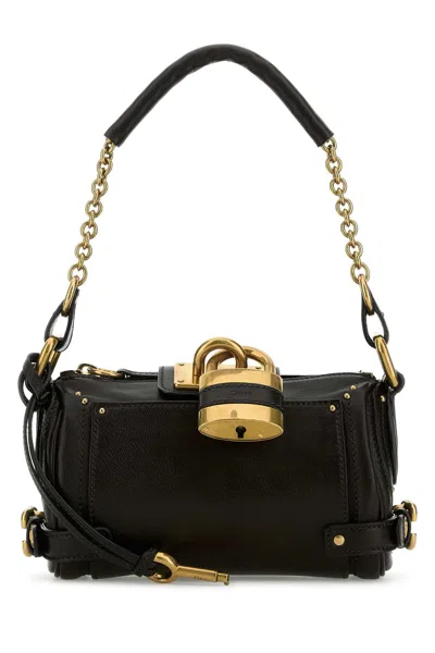Chloé Chloe 黑色皮革小号 Paddington 单肩包 In Black