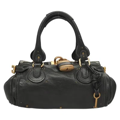 Pre-owned Chloé Paddington Black Leather Shoulder Bag ()